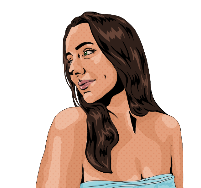 Portrait illustration of Mia Rotondi